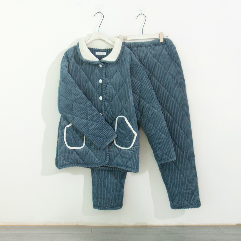 Vào mùa đông, mỡ và mỡ, 200 pound pyjama, ba lớp lông nhung, bông vải và san hô nhung.