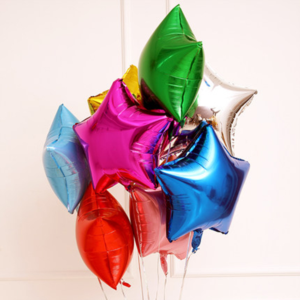 18-inch star single-coloured aluminum balloon party party.