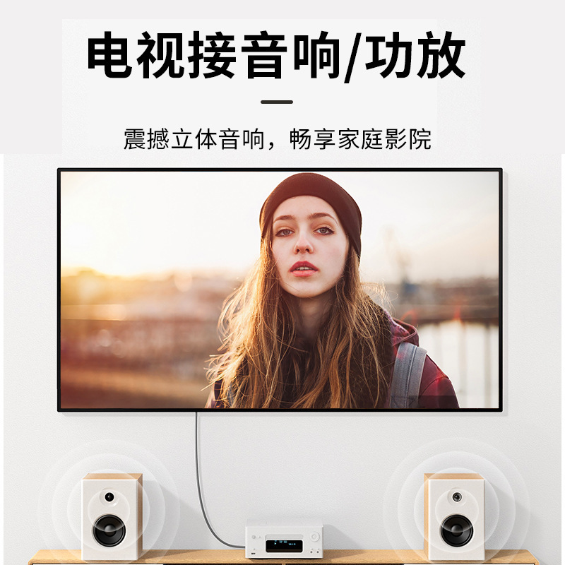 Đường âm thanh dài 3.5 năm cho kết quả kỹ thuật số 5.1 âm thanh truyền hình trở lại kết nối bức tường âm thanh