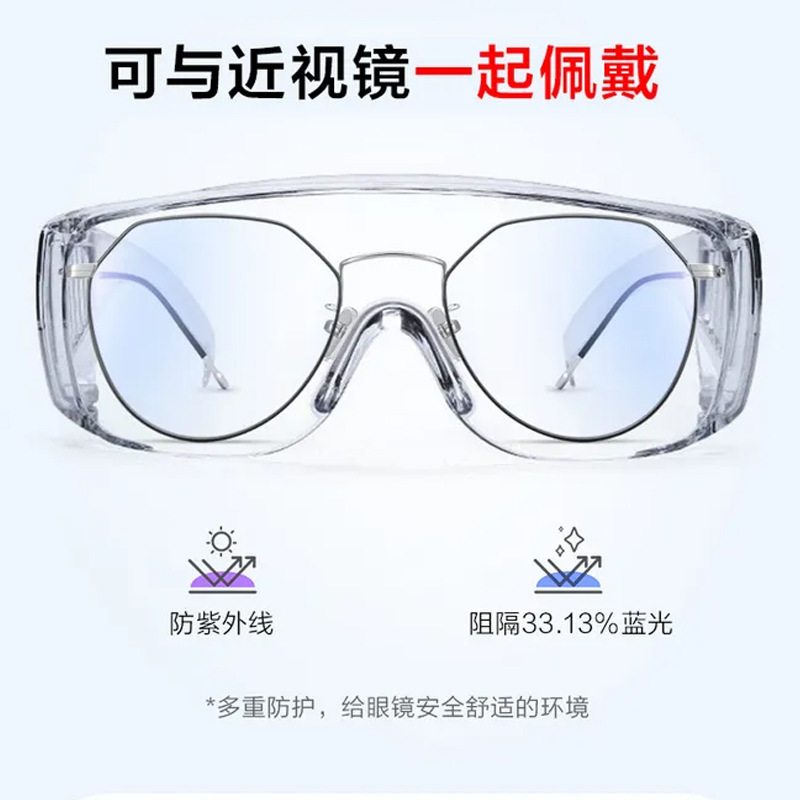 Customizing eyeglasses to protect against flashing, anti-fouling, mist-proofing, transparent rides of dust-proof glasses