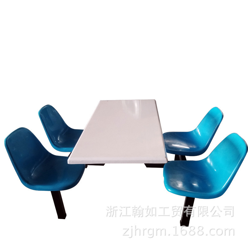 The company's employees canteen table and chair, glass and steel table and chair.