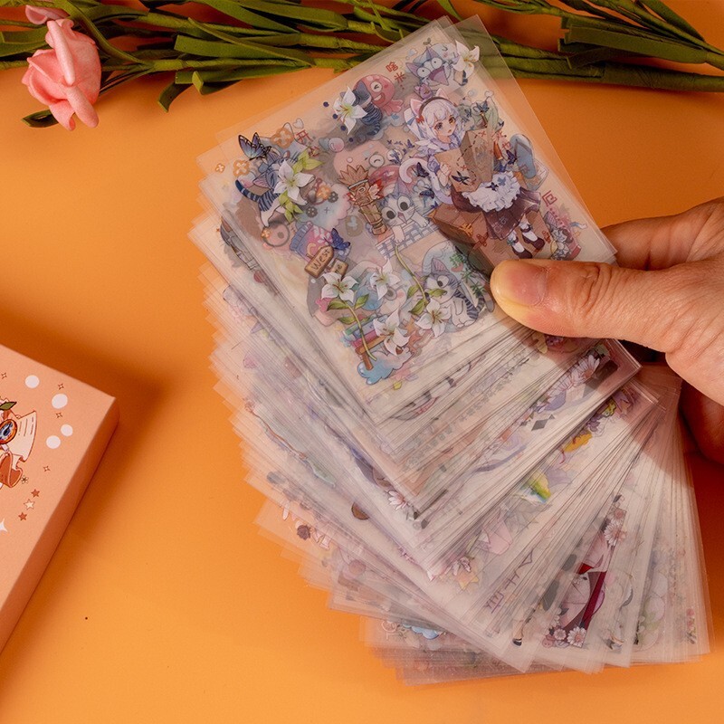 Một trăm nhãn dán tay với nhãn dán của thủy thủ tán xạ.