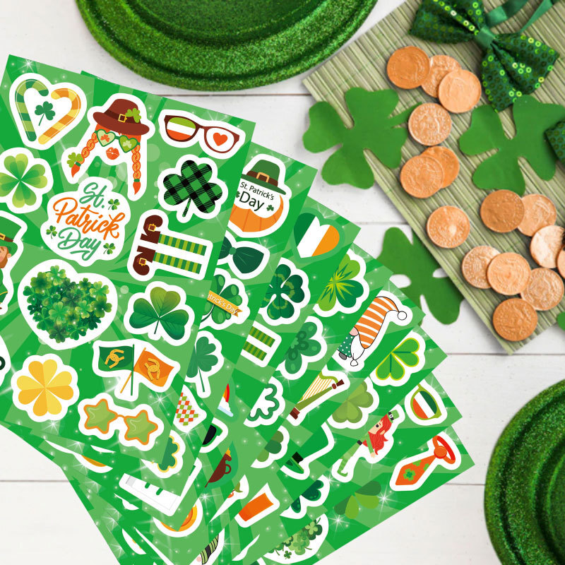Hình ảnh cắt chéo Giấy dán tường ngày thánh Patrick, thành phần người lùn Ireland.