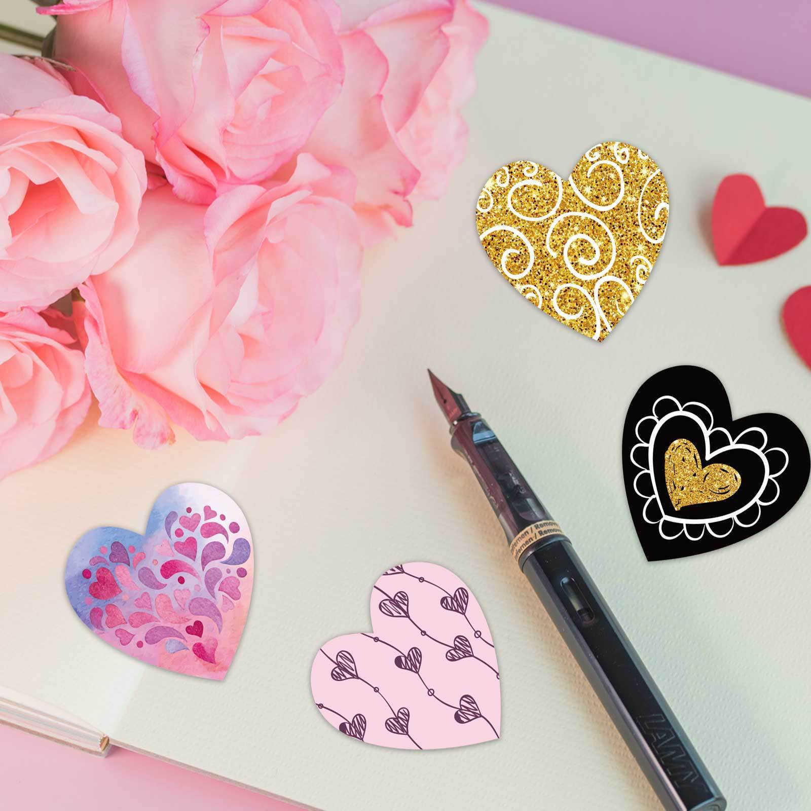 Một miếng dán 1 inch vào ngày Valentine.