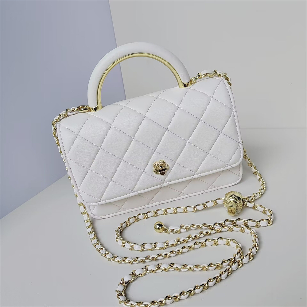 Little vanilla squirm bag, 2024 new chain bag, one-shouldered handbag.