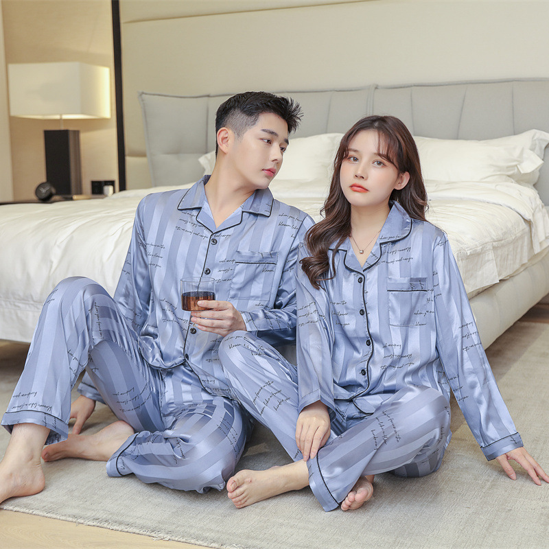 Mùa xuân và mùa thu, 5050 pyjama, hai cặp tranh ngắn cho một cặp mặc váy chữ cái.