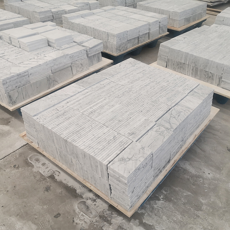 The factory supplies the white marble in Italy.