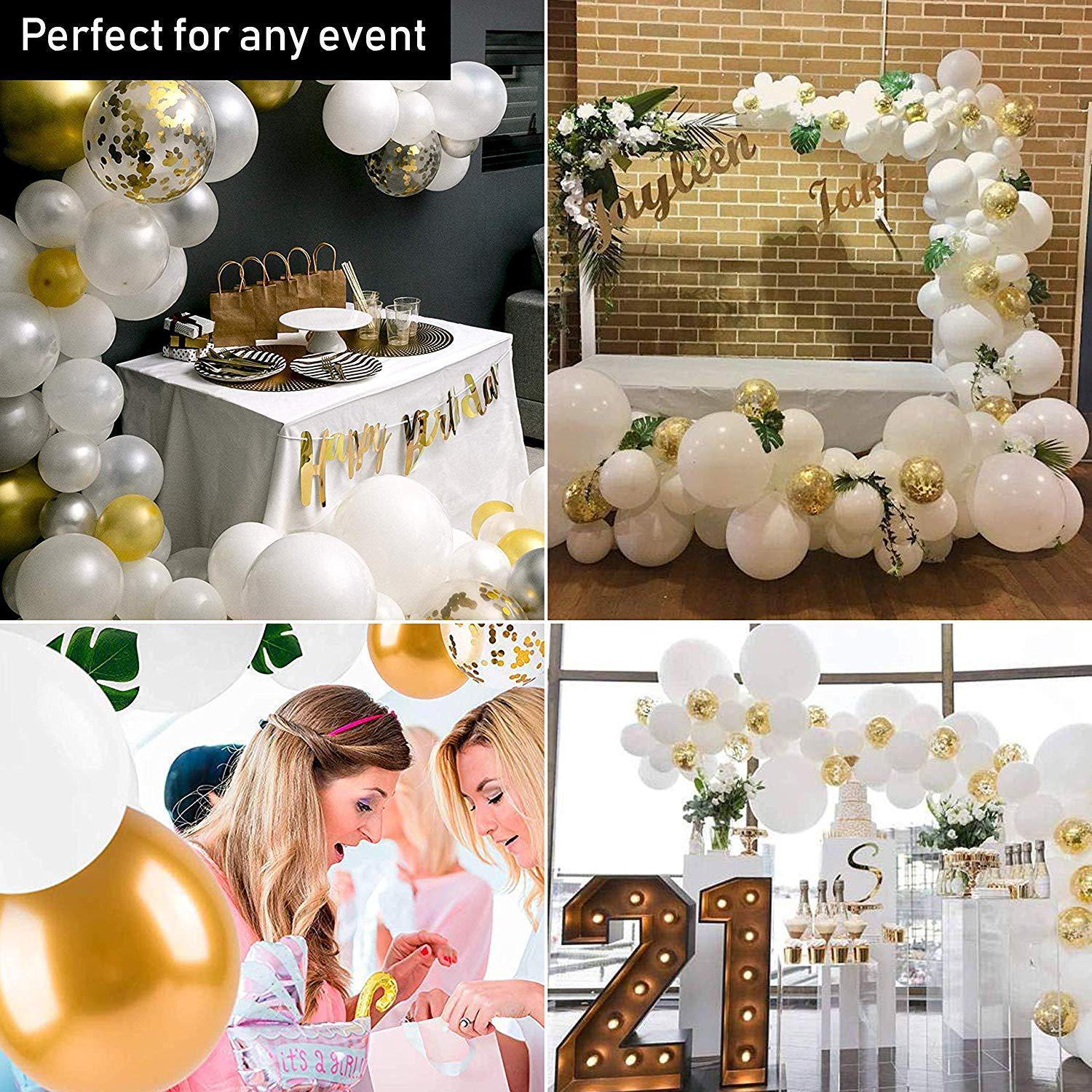 The white gold party theme is ballooning suit, Hawaiian balloon suit, boy birthday wedding decoration.