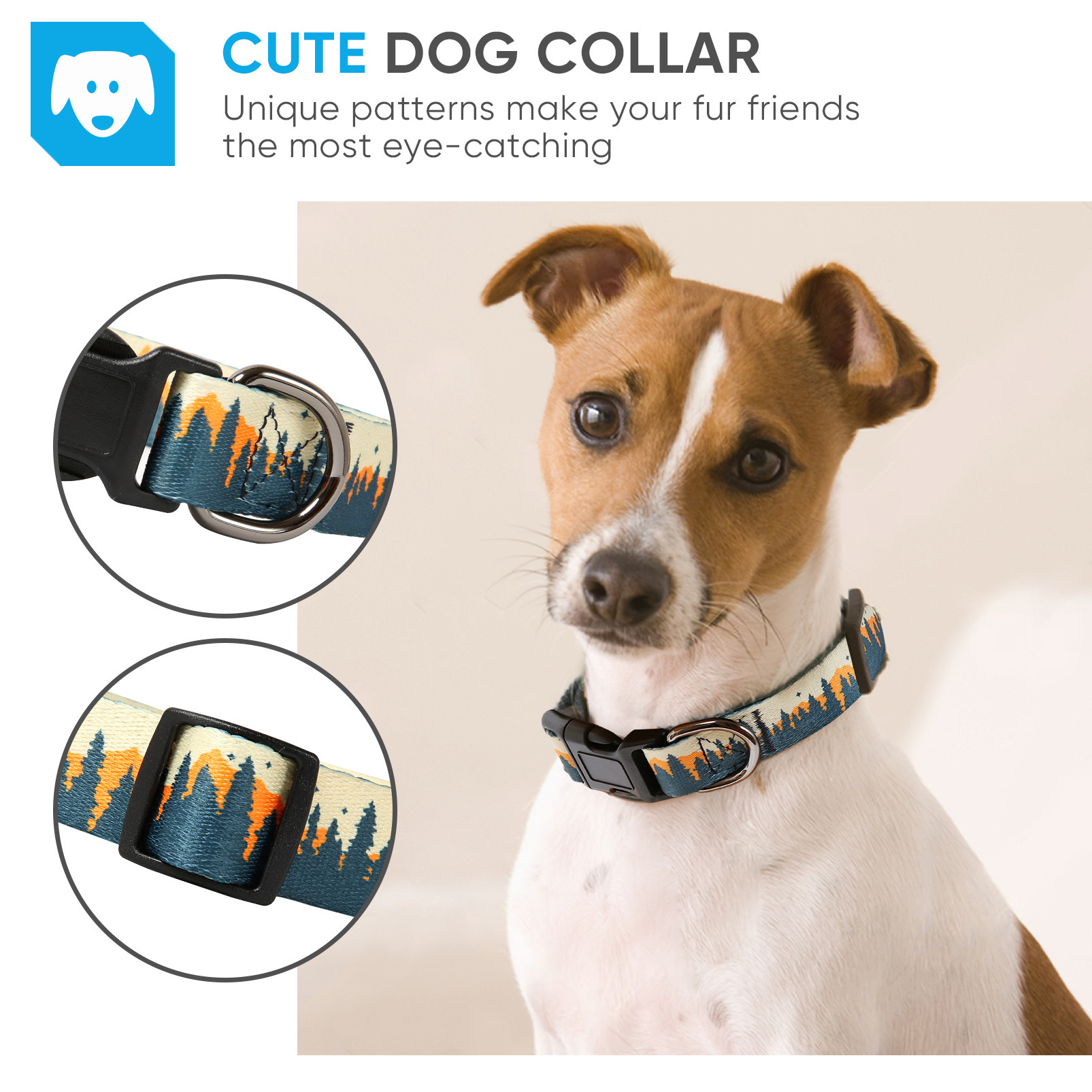 Cross-border hot dog collars to protect the dog collars from decomposition, large-scale dog collars, pet supplies.