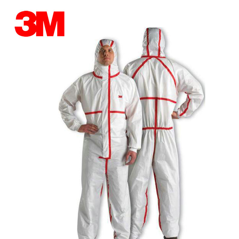 3M4565防护服 连体带帽防护服 防尘化工实验防静电服防尘服一次性