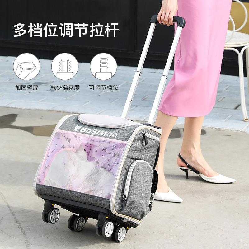 Summer air cat bag, pet pull box bag, carry a foldable car-car carrying pet shoulder backpack.
