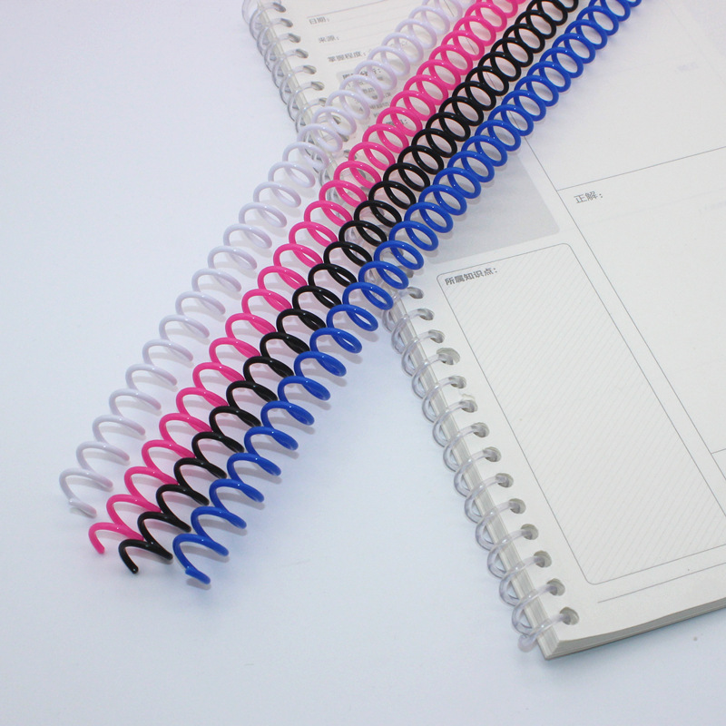 PVC Single-circle pamphlet binding snake coil A4 pip high-end notebook plastic coil fitting