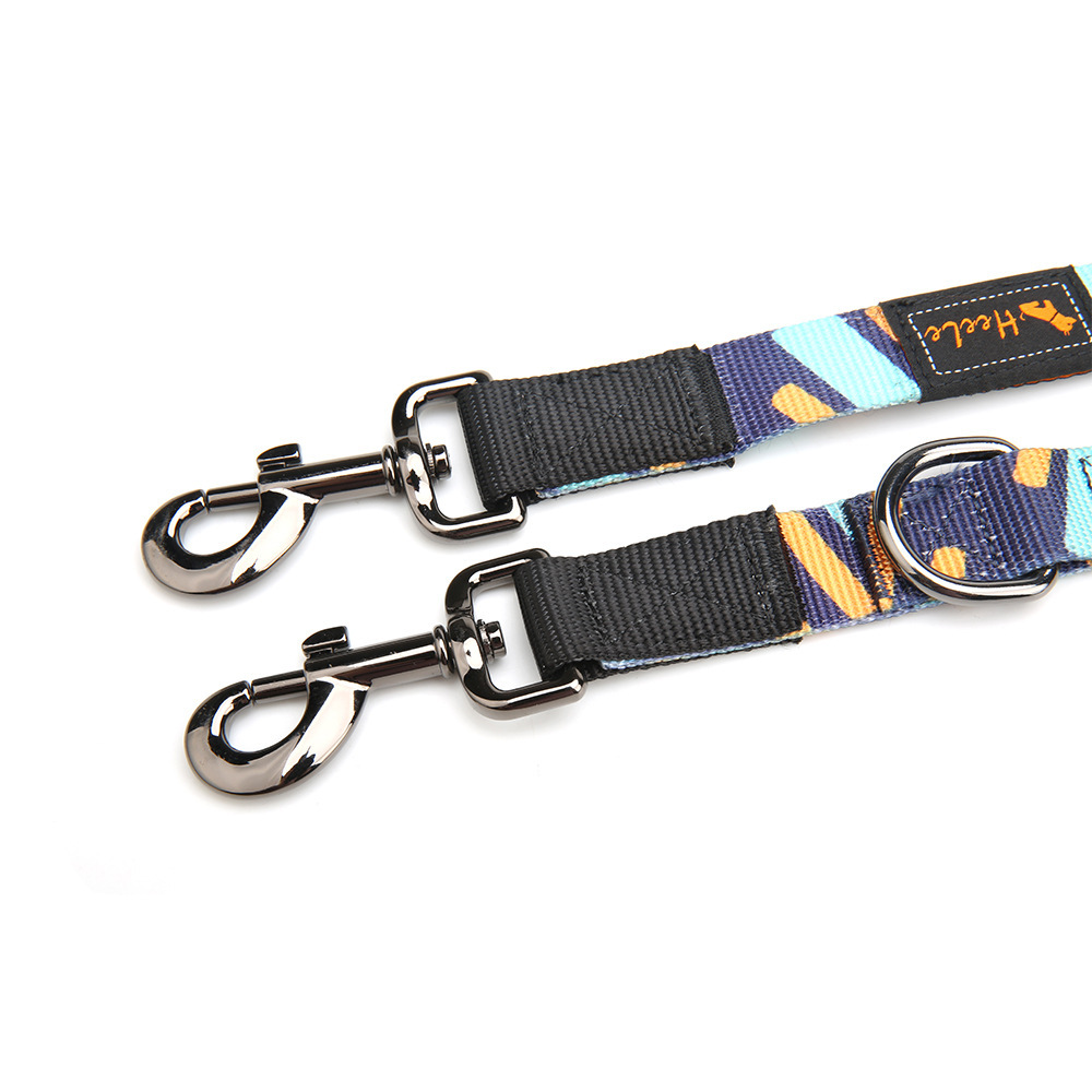 Cross-border woven double-headed towed ropes, two towed pet dog ropes, two towed dog chains outside.