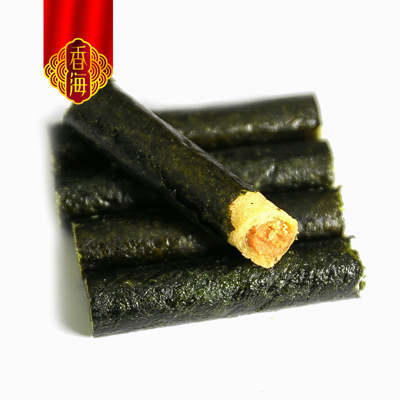 Kẹo thông, rêu cuộn, bột gạo, trứng cuộn, bánh snack.