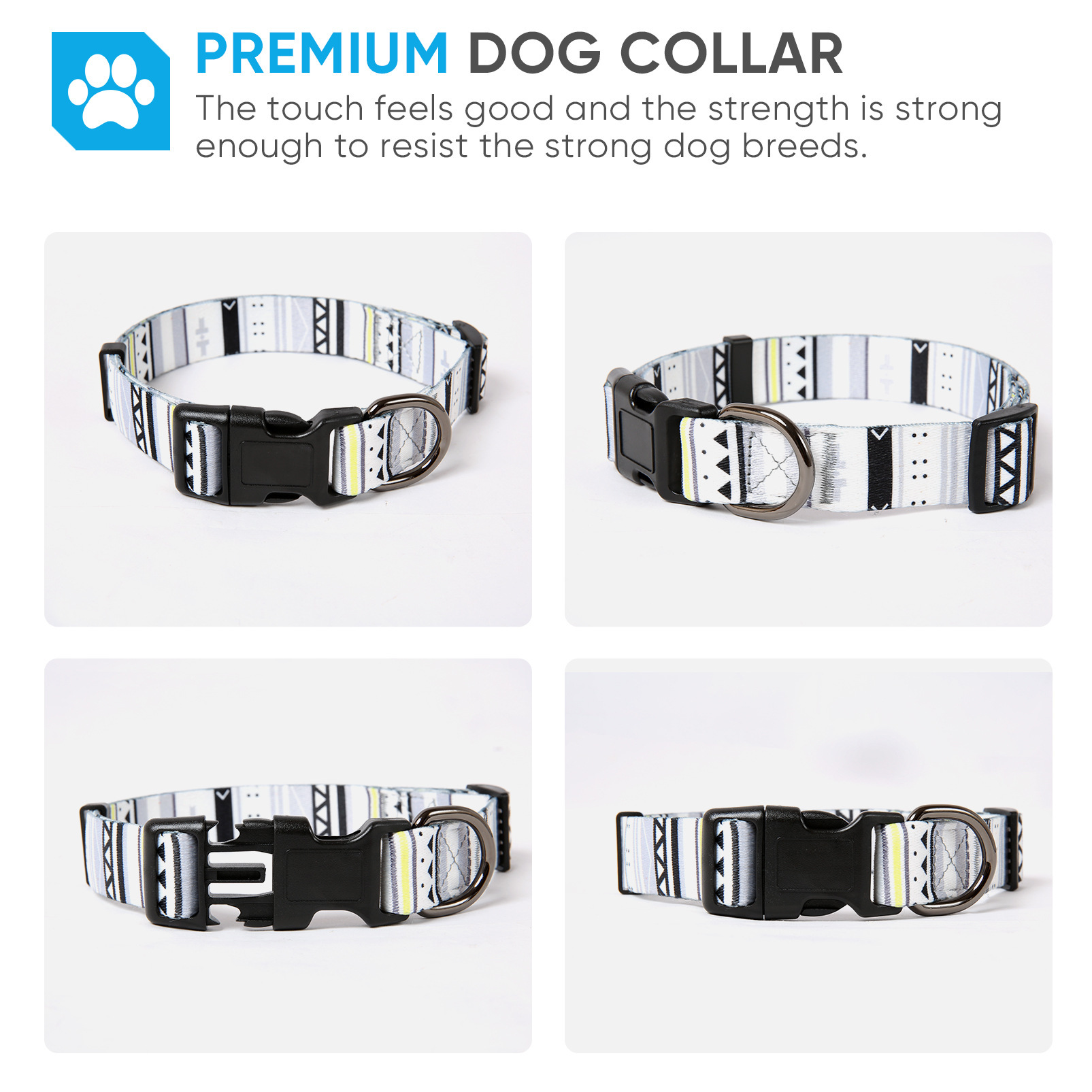 Cross-border hot dog collars to protect the dog collars from decomposition, large-scale dog collars, pet supplies.