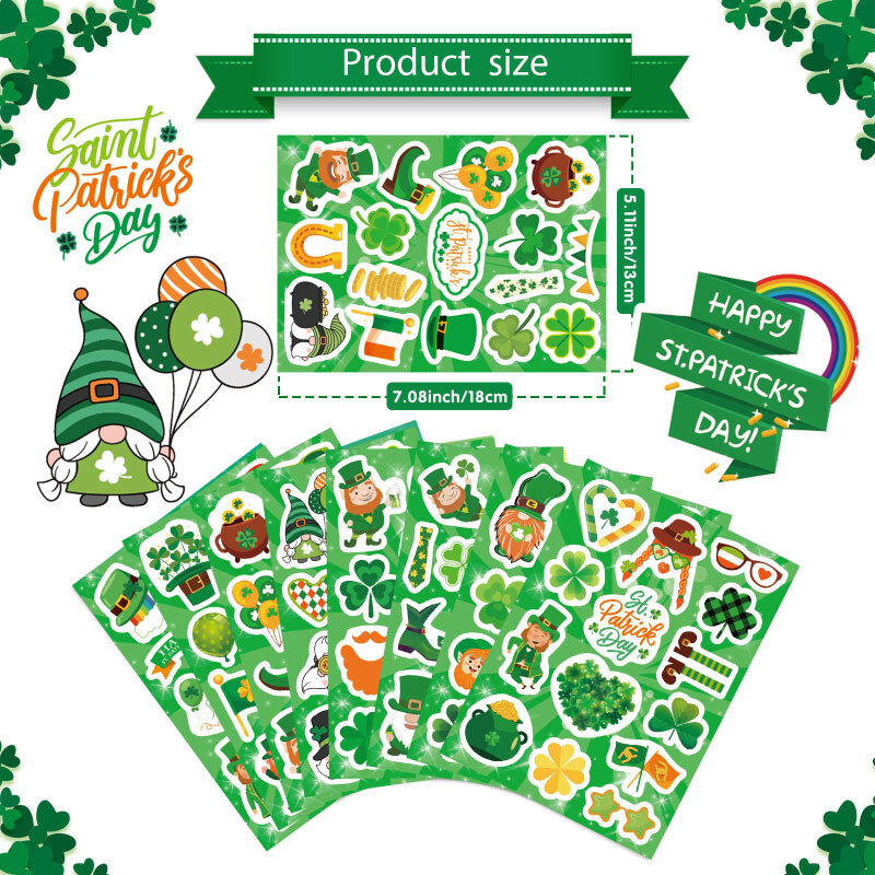 Hình ảnh cắt chéo Giấy dán tường ngày thánh Patrick, thành phần người lùn Ireland.