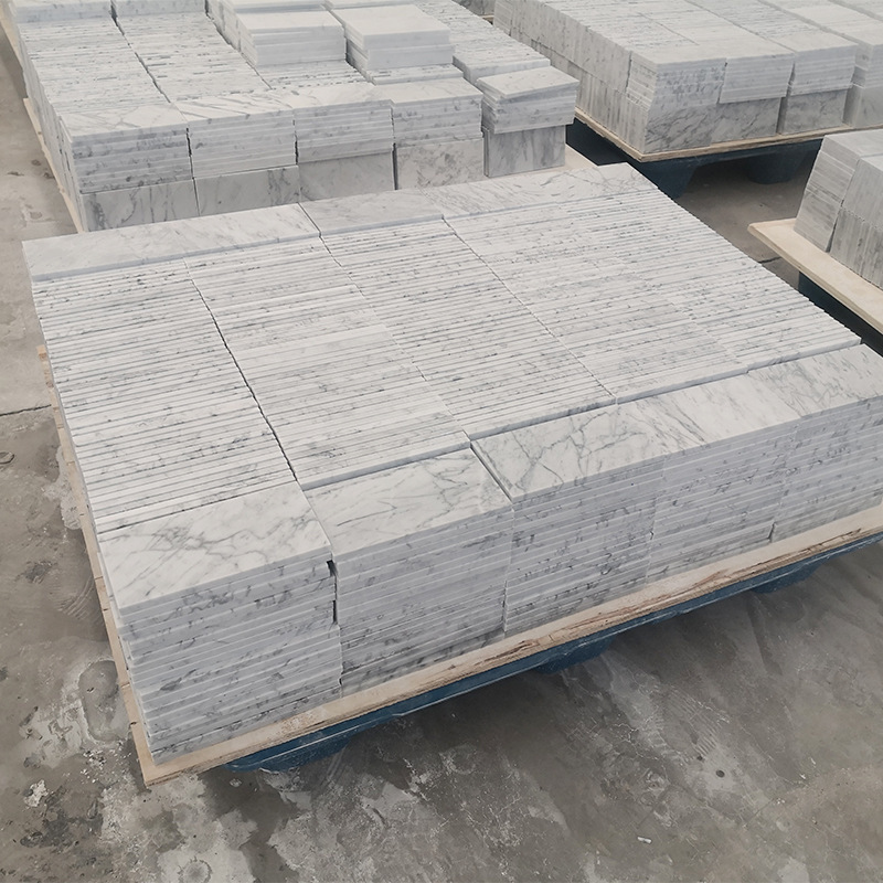 The factory supplies the white marble in Italy.