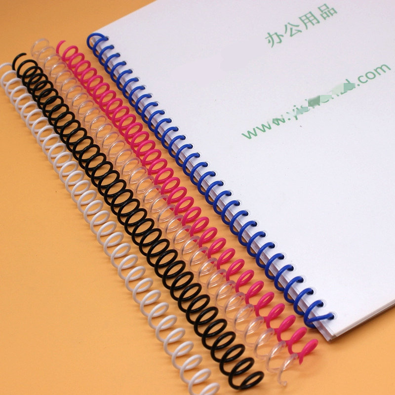 PVC Single-circle pamphlet binding snake coil A4 pip high-end notebook plastic coil fitting