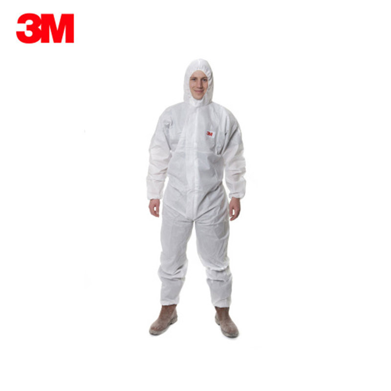 3M 4515 白色连体带帽透气防护服喷漆打磨农药实验室防化服