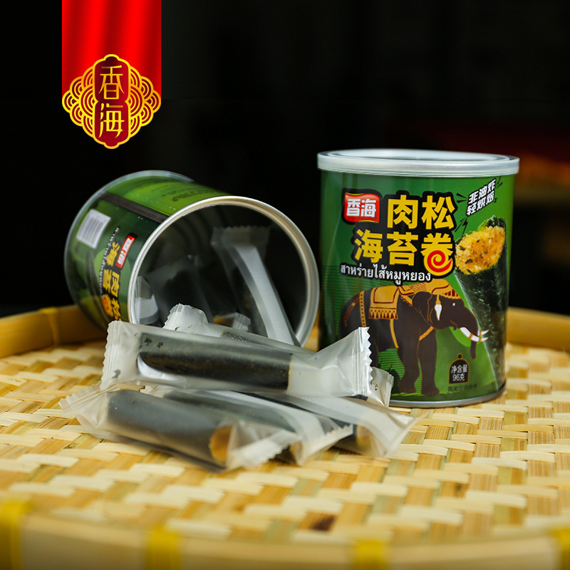 Kẹo thông, rêu cuộn, bột gạo, trứng cuộn, bánh snack.