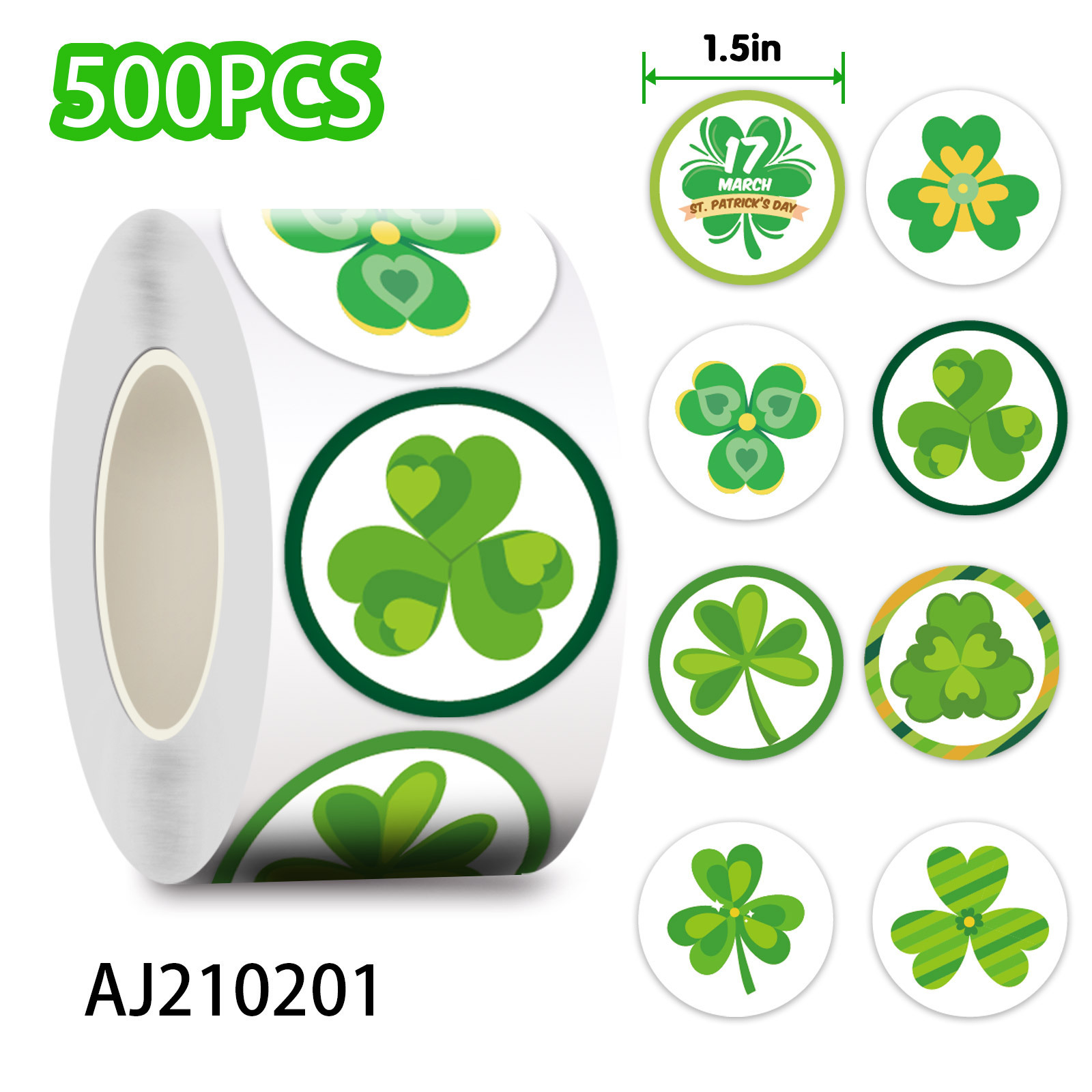 XHAJ 2102 St. Patrick's Tri-leaf Beer và Green Hat party bánh nướng và các nhãn dán trang trí