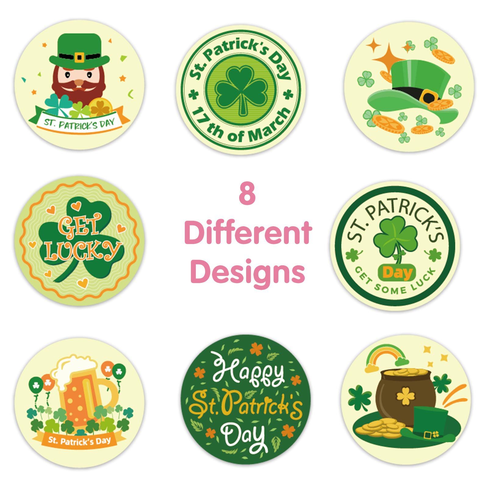XHAJ 2102 St. Patrick's Tri-leaf Beer và Green Hat party bánh nướng và các nhãn dán trang trí