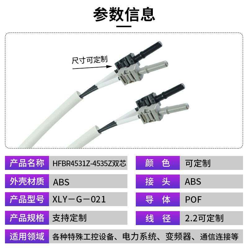 HFBR4531Z-HFBR4535Z Các dòng truyền dẫn đa mô ở tuyến nhựa làm việc nhân đa động mạch đa động cơ hai sợi tơ