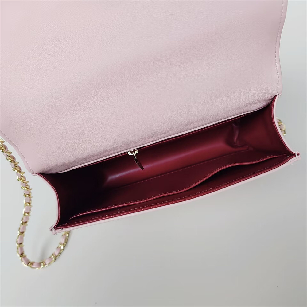 Little vanilla squirm bag, 2024 new chain bag, one-shouldered handbag.