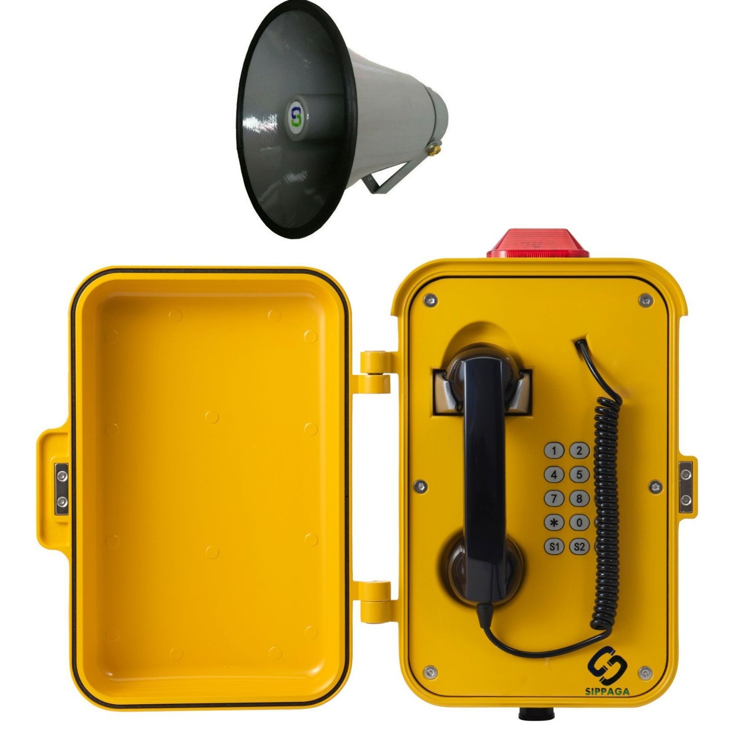 Waterproof and dustproof amplifier telephones for tunnel construction, SIP protocol extension telephones