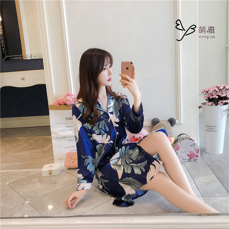 Một bộ đồ pyjama mới, một bộ đồ pyjama mới, một bộ đồ mới, một bộ lông dài, duyên dáng, kiểu Hàn Quốc.
