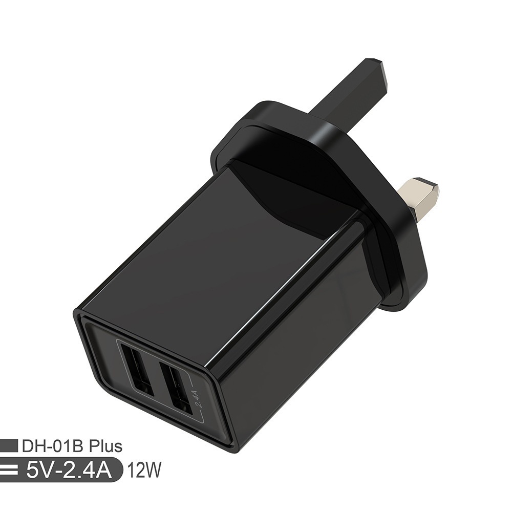 New 12W 2 lần sạc điện thoại USB, bộ nạp điện 2 mặt, sạc tường, bộ điều chỉnh điện thông minh.