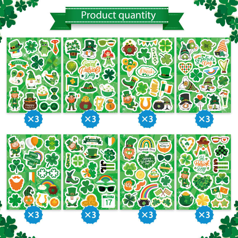 Hình ảnh cắt chéo Giấy dán tường ngày thánh Patrick, thành phần người lùn Ireland.