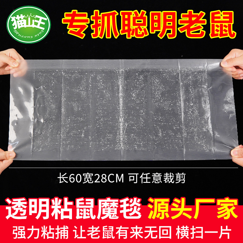 廠家現貨透明粘鼠毯老鼠貼隱形陷阱加厚學校倉庫跨境支持一件代發