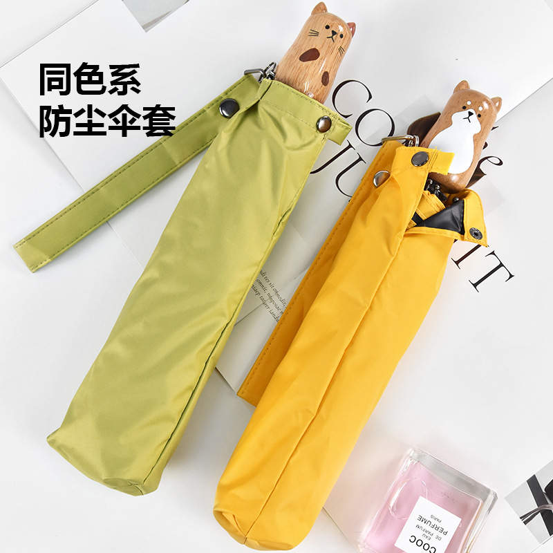 Cái ô của chó con, cái ô bằng gỗ.
