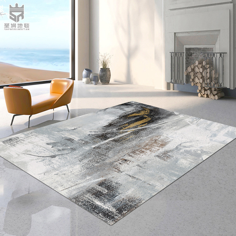 Cross-border crystal velvet living room rug modernins Nordical Carpet Lodge