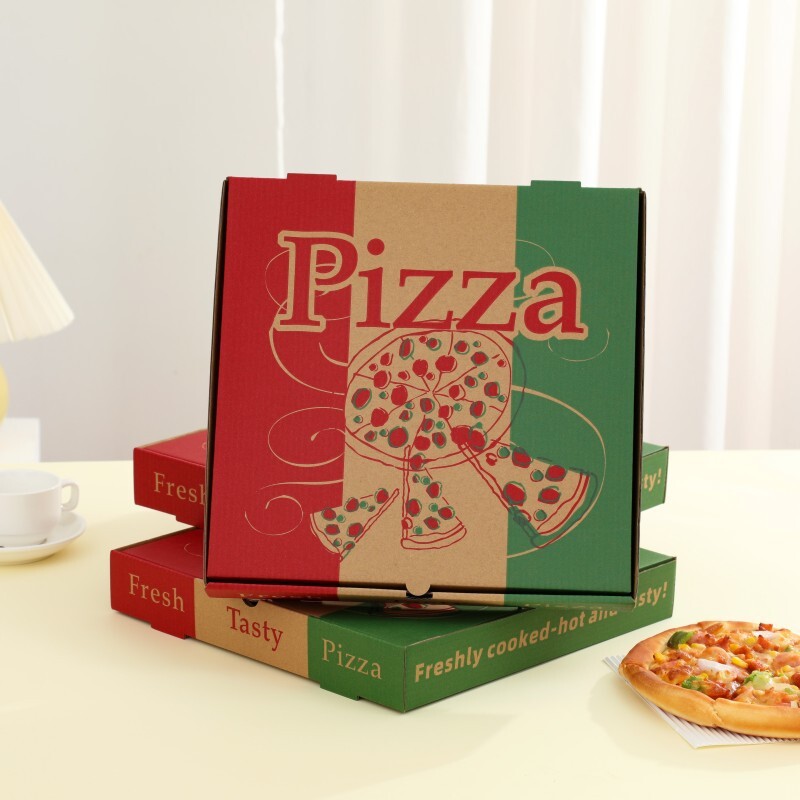 Pizza box, 7, 9, 10, 12 inch one-time pack, aluminium fold box, pizza box, paper box