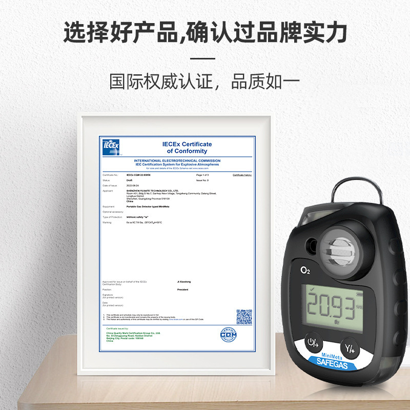 One-scaling, single-space detection of carbon monoxide of hydrogen sulfide by the special portable gas detector