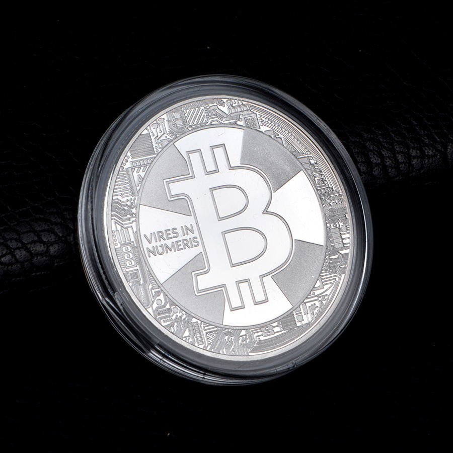 2021 bộ sưu tập mới, đồng xu bằng kim loại ảo, bitcoin, huân chương.