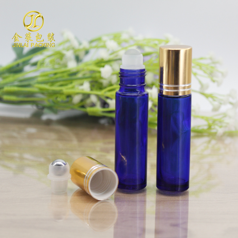 The manufacturer sells 10ml blue-roller 10ml with thick glass blue-leaved oil bottle eye cream bottle.