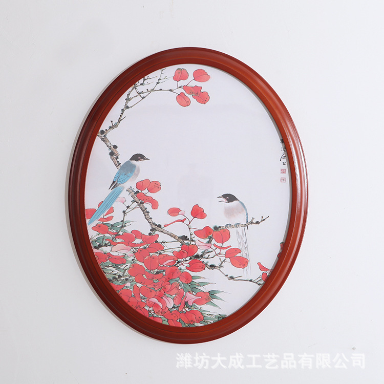 Wholesale of wood European frame, home-back wall decorations, elliptical European frame hangers.