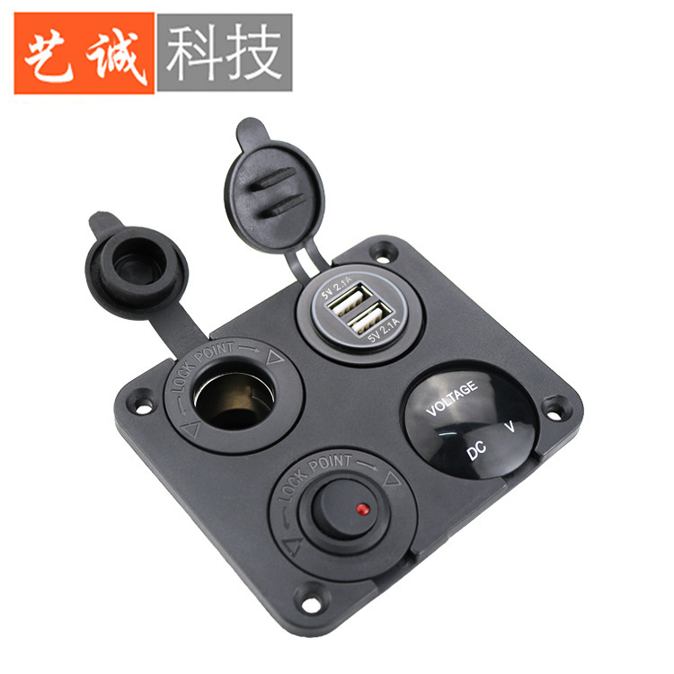 Du thuyền đã cải tạo lại hai đĩa USB và ghế mẹ cộng với công tắc điện thế bảng