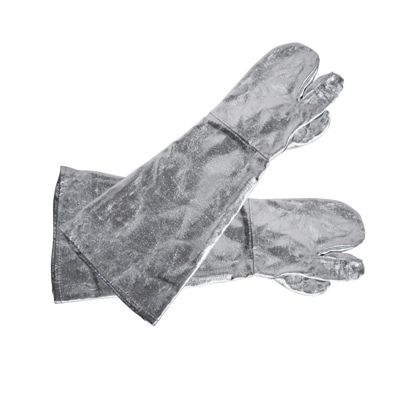 Direct sale of anti-flammation anti-heat aluminum gloves for anti-heat steel plant.