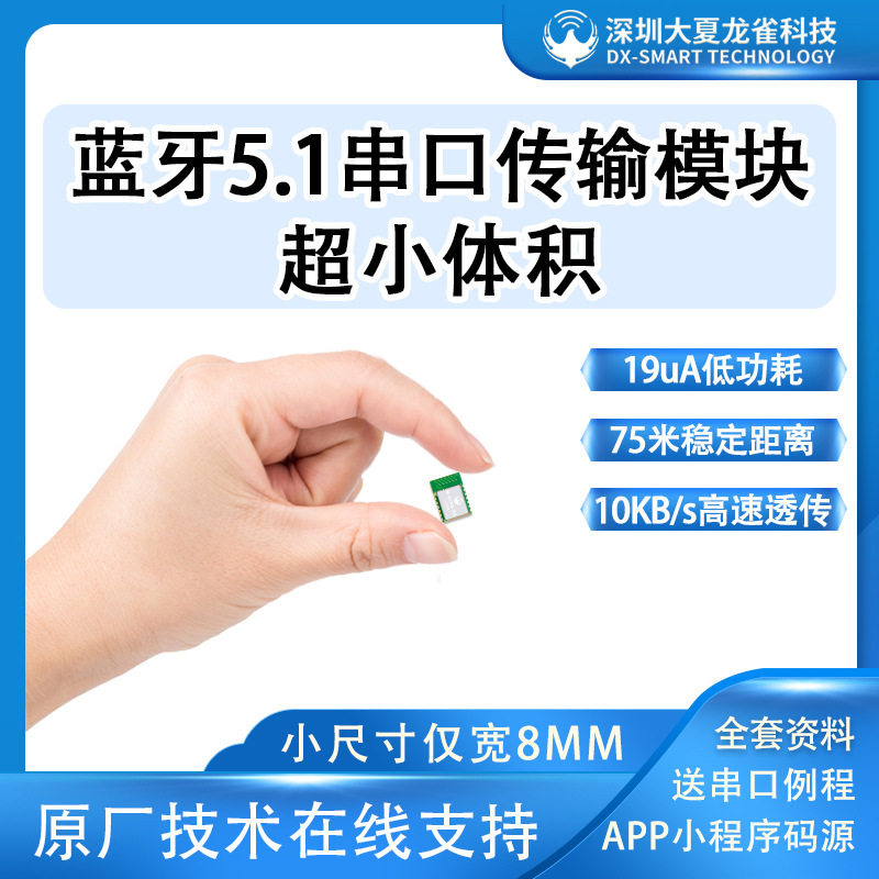 BT24-M Small size 2.4g Wireless Serial High-speed Passage Data BLE5.1 Micro-Amersial Bluetooth Module