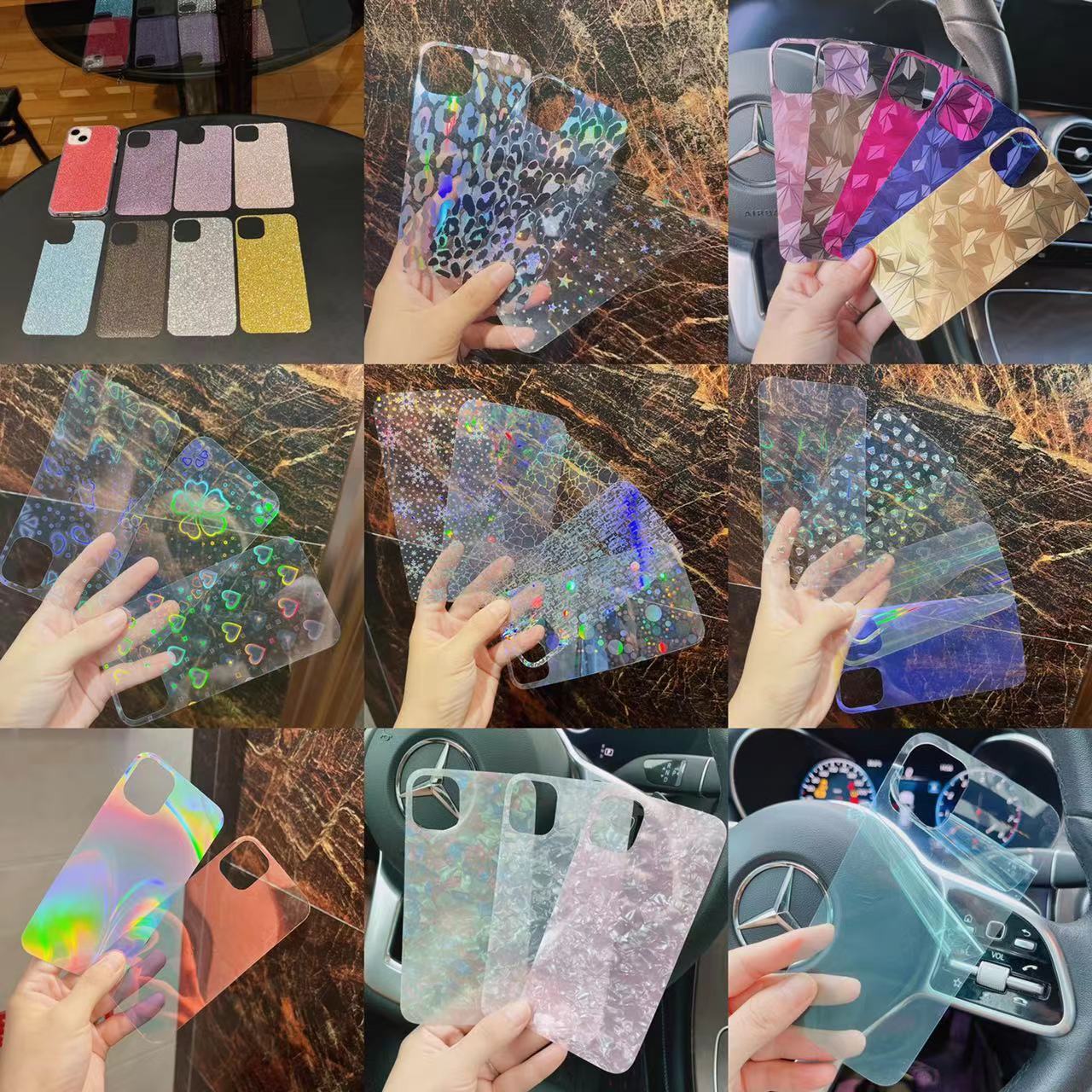 Thẻ sau 800 của điện thoại sơn laser được áp dụng cho đường dây tình yêu trong suốt iphone15prox.