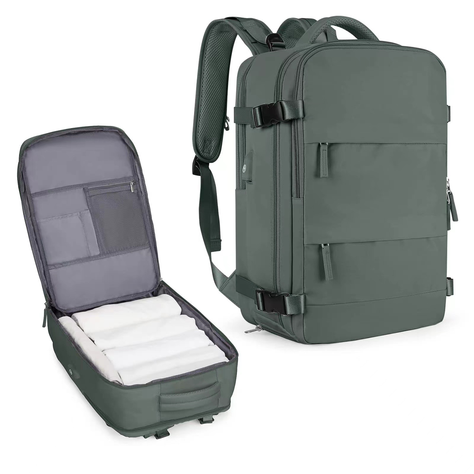 Two-capable multi-purpose baggage dry and wet-separated backpacks for cross-border travel.