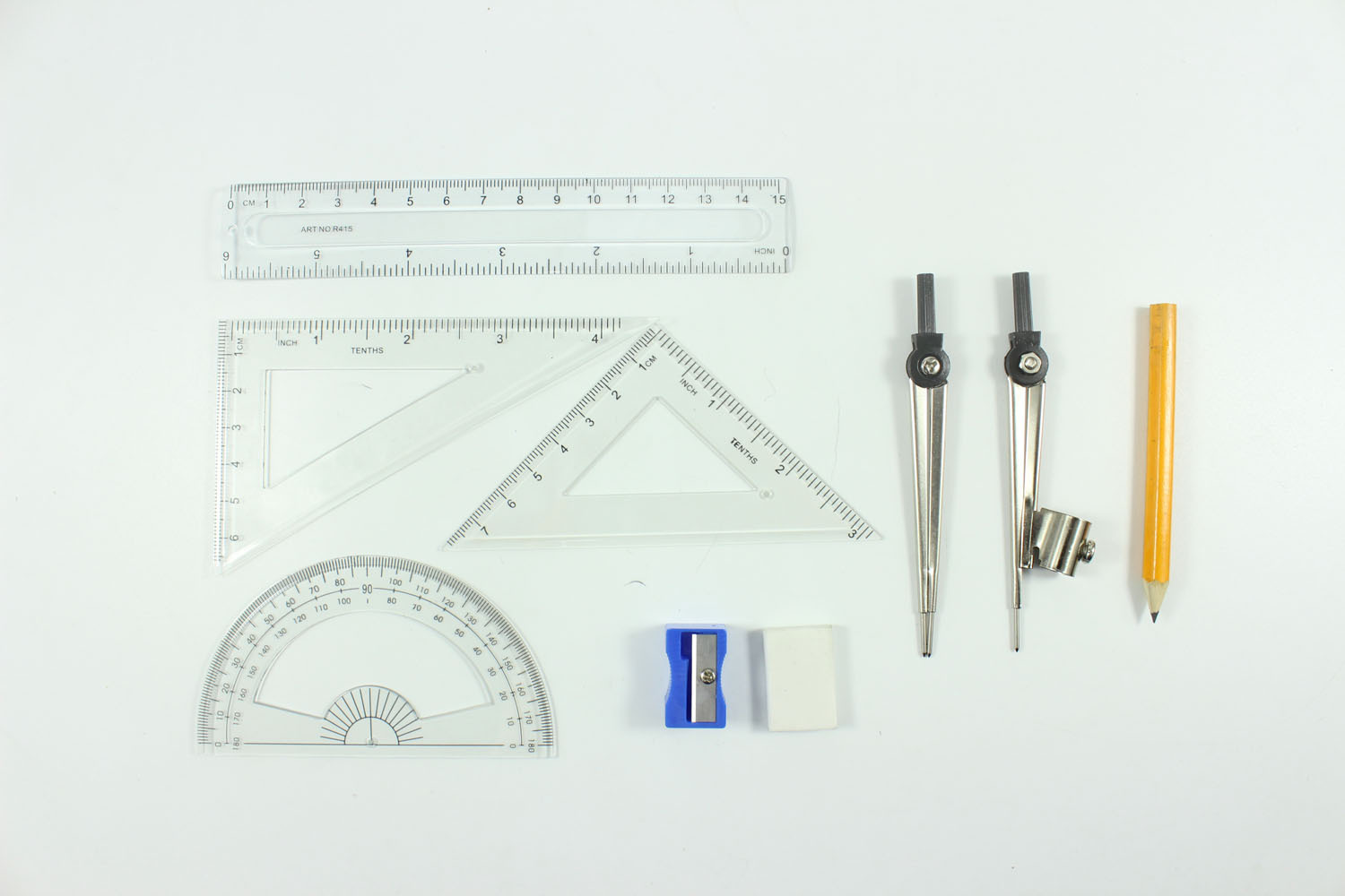 Specialized in the production of customized stationery box mathematical kits for the masonry metal plastic ruler iron box examination