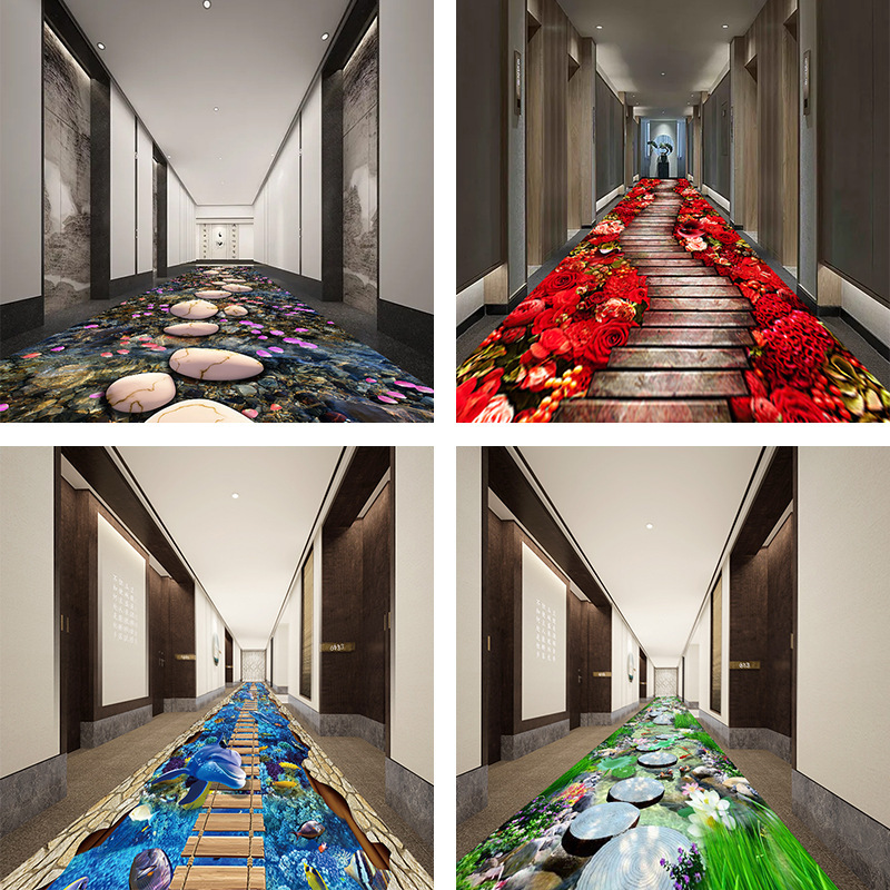 St. Mall 3D Master Map Hotel, modern, simple corridor point, plastic crystals and thick floors