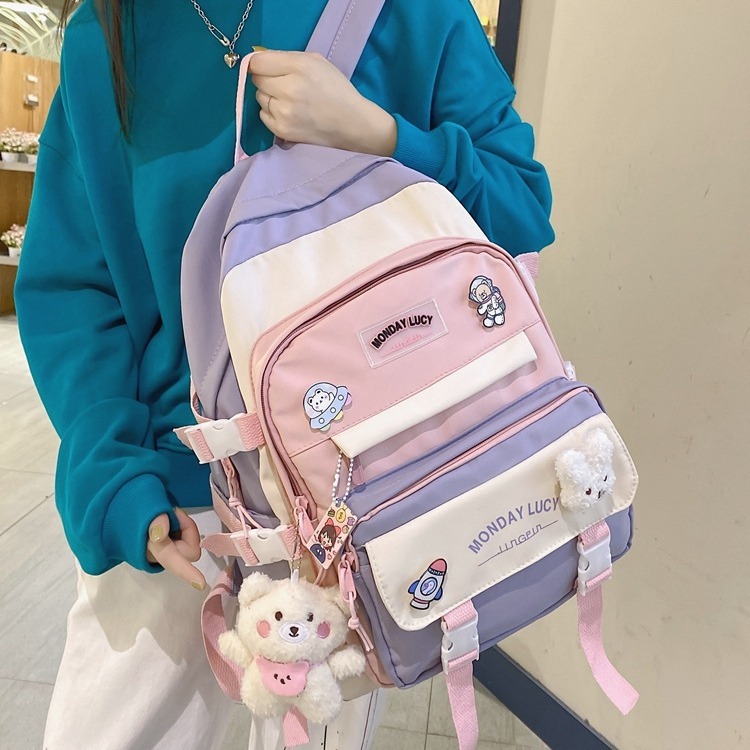 School bags for girls in junior high school.