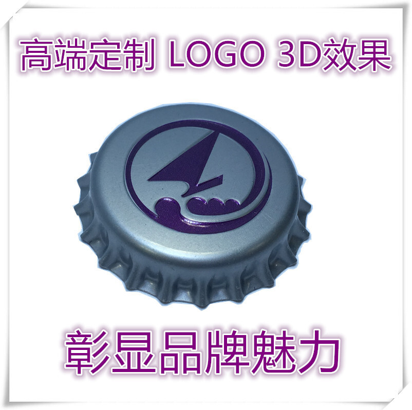 Crown cap 3D beer bottle cap PE gasket highlights brand-style glass caps.