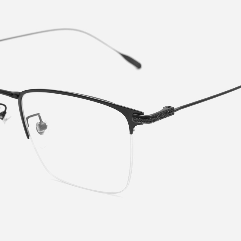 Whole-time tan-yang glasses, semi-arranged alloy, old glasses 9913SF male black frame, new wholesale metal mirror retrospect.